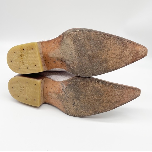 Old Corral Western White Cross Boots. - Picture 9 of 12